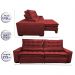 Sofá Retrátil e Reclinável com Molas Ensacadas Cama inBox Gold 2,72m Tecido Suede Velusoft Vermelho