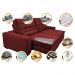Sofá Retrátil e Reclinável com Molas Ensacadas Cama inBox Gold 2,72m Tecido Suede Velusoft Vermelho