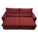 Sofá Retrátil e Reclinável com Molas Ensacadas Cama inBox Gold 2,72m Tecido Suede Velusoft Vermelho