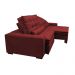 Sofá Retrátil e Reclinável com Molas Ensacadas Cama inBox Gold 2,72m Tecido Suede Velusoft Vermelho