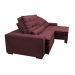 Sofá Retrátil e Reclinável com Molas Ensacadas Cama inBox Gold 2,72m Tecido Suede Velusoft Vinho