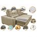 Sofá Retrátil e Reclinável com Molas Ensacadas Cama inBox Gold 2,92m Tecido Suede Velusoft Bege