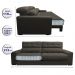 Sofá Retrátil e Reclinável com Molas Ensacadas Cama inBox Master 2,12m Tecido Suede Café