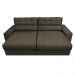 Sofá Retrátil e Reclinável com Molas Ensacadas Cama inBox Master 2,12m Tecido Suede Café