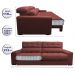 Sofá Retrátil e Reclinável com Molas Ensacadas Cama inBox Master 2,12m Tecido Suede Vermelho