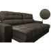 Sofá Retrátil e Reclinável com Molas Ensacadas Cama inBox Master 2,32m Tecido Suede Café