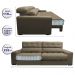 Sofá Retrátil e Reclinável com Molas Ensacadas Cama inBox Master 2,32m Tecido Suede Castor