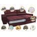 Sofá Retrátil e Reclinável com Molas Ensacadas Cama inBox Master 2,32m Tecido Suede Vinho