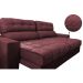 Sofá Retrátil e Reclinável com Molas Ensacadas Cama inBox Master 2,32m Tecido Suede Vinho