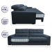 Sofá Retrátil e Reclinável com Molas Ensacadas Cama inBox Master 2,52m Tecido Suede Azul