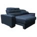 Sofá Retrátil e Reclinável com Molas Ensacadas Cama inBox Master 2,52m Tecido Suede Azul
