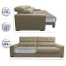 Sofá Retrátil e Reclinável com Molas Ensacadas Cama inBox Master 2,52m Tecido Suede Bege
