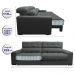 Sofá Retrátil e Reclinável com Molas Ensacadas Cama inBox Master 2,52m Tecido Suede Cinza
