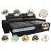 Sofá Retrátil e Reclinável com Molas Ensacadas Cama inBox Master 2,52m Tecido Suede Preto