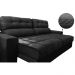 Sofá Retrátil e Reclinável com Molas Ensacadas Cama inBox Master 2,52m Tecido Suede Preto