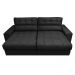 Sofá Retrátil e Reclinável com Molas Ensacadas Cama inBox Master 2,52m Tecido Suede Preto