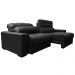 Sofá Retrátil e Reclinável com Molas Ensacadas Cama inBox Master 2,52m Tecido Suede Preto