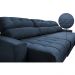 Sofá Retrátil e Reclinável com Molas Ensacadas Cama inBox Master 3,22m Tecido Suede Azul