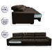 Sofá Retrátil e Reclinável com Molas Ensacadas Cama inBox Master 3,22m Tecido Suede Café