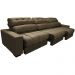 Sofá Retrátil e Reclinável com Molas Ensacadas Cama inBox Master 3,22m Tecido Suede Castor