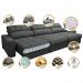 Sofá Retrátil e Reclinável com Molas Ensacadas Cama inBox Master 3,22m Tecido Suede Cinza
