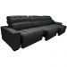 Sofá Retrátil e Reclinável com Molas Ensacadas Cama inBox Master 3,22m Tecido Suede Cinza