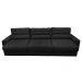 Sofá Retrátil e Reclinável com Molas Ensacadas Cama inBox Master 3,22m Tecido Suede Preto
