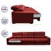 Sofá Retrátil e Reclinável com Molas Ensacadas Cama inBox Master 3,22m Tecido Suede Vermelho