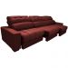 Sofá Retrátil e Reclinável com Molas Ensacadas Cama inBox Master 3,22m Tecido Suede Vermelho