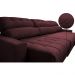 Sofá Retrátil e Reclinável com Molas Ensacadas Cama inBox Master 3,22m Tecido Suede Vinho