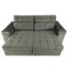 Sofá Retrátil e Reclinavel New Austrália 2,25 Mts Tecido Suede Cinza - Cama InBox