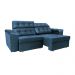 Sofá Retrátil e Reclinavel New Austrália 2,25m Tecido Suede Azul - Cama InBox