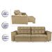 Sofá Retrátil e Reclinavel New Austrália 2,52 Mts Tecido Suede Castor - Cama InBox