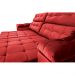 Sofá Retrátil e Reclinavel New Austrália 2,52 Mts Tecido Suede Vermelho - Cama InBox