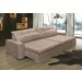 Sofá Retrátil e Reclinavel Oklahoma 2,22 Mts Com Molas e Pillow no Assento Tecido Suede Castor - Cama InBox