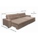 Sofá Retrátil e Reclinavel Oklahoma 2,22 Mts Com Molas e Pillow no Assento Tecido Suede Castor - Cama InBox