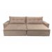 Sofá Retrátil e Reclinavel Oklahoma 2,22 Mts Com Molas e Pillow no Assento Tecido Suede Castor - Cama InBox