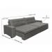 Sofá Retrátil e Reclinavel Oklahoma 2,32 Mts Com Molas e Pillow no Assento Tecido Suede Cinza - Cama InBox
