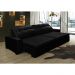 Sofá Retrátil e Reclinavel Oklahoma 2,32 Mts Com Molas e Pillow no Assento Tecido Suede Preto - Cama InBox