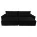 Sofá Retrátil e Reclinavel Oklahoma 2,32 Mts Com Molas e Pillow no Assento Tecido Suede Preto - Cama InBox