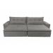 Sofá Retrátil e Reclinavel Oklahoma 2,62 Mts Com Molas e Pillow no Assento Tecido Suede Cinza - Cama InBox