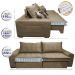 Sofá Retrátil e Reclinavel Oklahoma 2,62 Mts Com Molas e Pillow no Assento Tecido Suede Vermelho - Cama InBox
