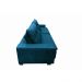 Sofá Retrátil e Reclinavel Oklahoma 2,62m Com Molas e Pillow no Assento Tecido Suede Azul - Cama InBox