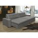 Sofá Retrátil e Reclinavel Oklahoma 2,72 Mts Com Molas e Pillow no Assento Tecido Suede Cinza - Cama InBox