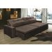 Sofá Retrátil e Reclinavel Oklahoma 2,82 Mts Com Molas e Pillow no Assento Tecido Suede Café - Cama InBox
