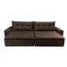 Sofá Retrátil e Reclinavel Oklahoma 2,82 Mts Com Molas e Pillow no Assento Tecido Suede Café - Cama InBox