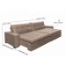 Sofá Retrátil e Reclinavel Oklahoma 2,92 Mts Com Molas e Pillow no Assento Tecido Suede Castor - Cama InBox