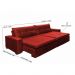 Sofá Retrátil e Reclinavel Oklahoma 3,02 Mts Com Molas e Pillow no Assento Tecido Suede Vermelho - Cama InBox