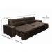 Sofá Retrátil e Reclinavel Oklahoma 3,12 Mts Com Molas e Pillow no Assento Tecido Suede Café - Cama InBox
