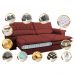 Sofá Retrátil, Reclinável Molas Ensacada Cama inBox Botonê 2,32m Espuma Viscoelástico Suede Vermelho